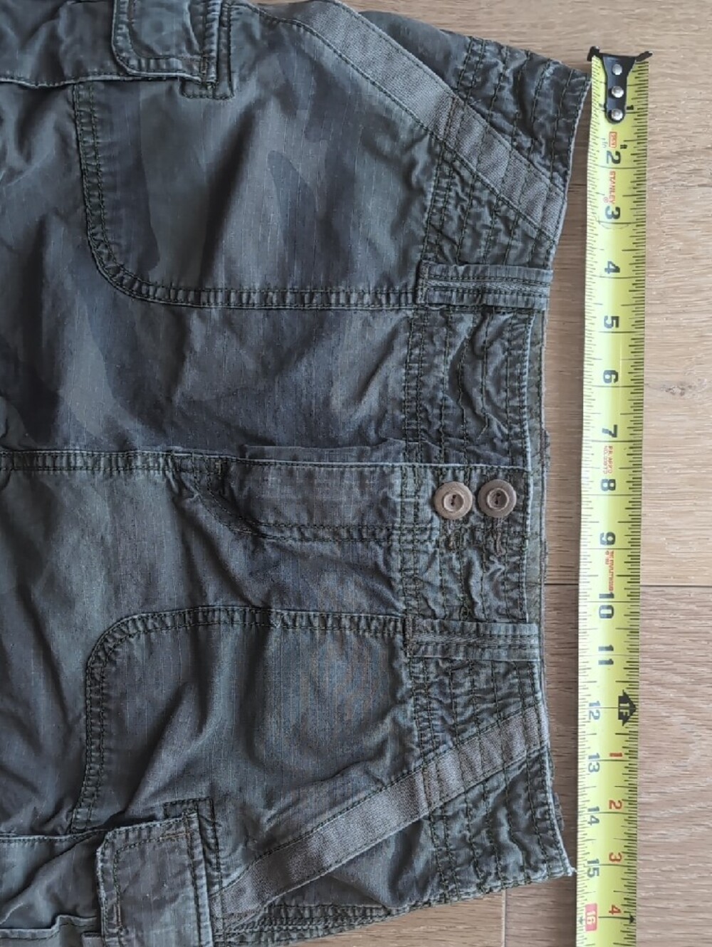 Camo Olive Green Cargo Mini Skirt - Picture 3 of 5